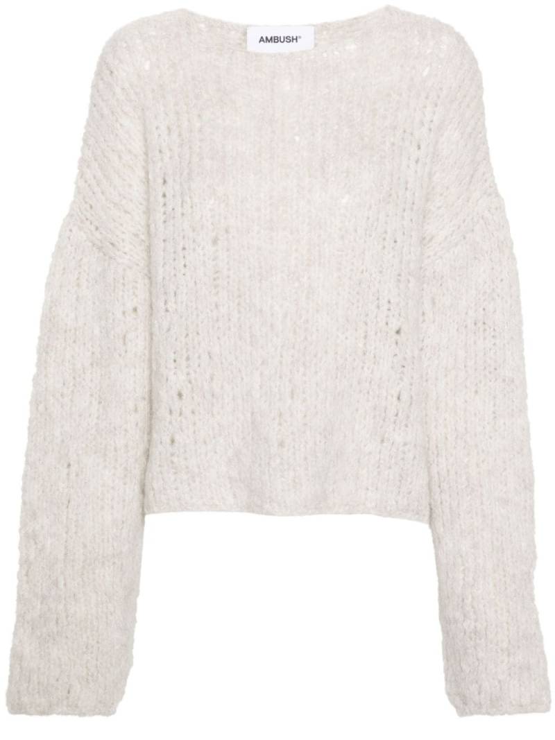 AMBUSH brushed-effect jumper - White von AMBUSH