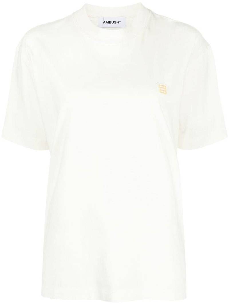 AMBUSH chest logo-patch detail T-shirt - White von AMBUSH