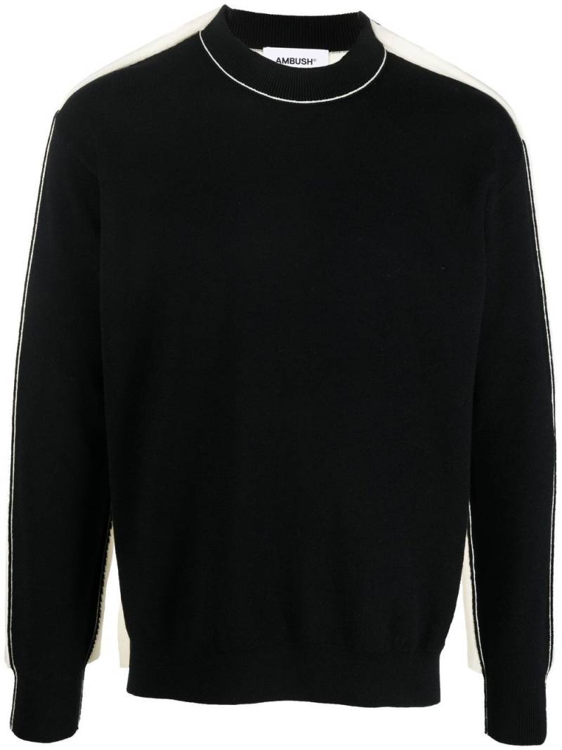 AMBUSH colour-block crew-neck jumper - Black von AMBUSH