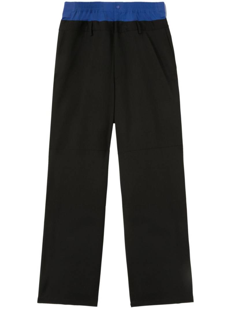 AMBUSH contrast waist straight-leg trousers - Black von AMBUSH