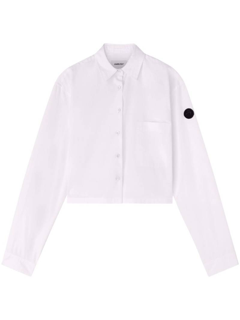 AMBUSH cropped shirt - White von AMBUSH