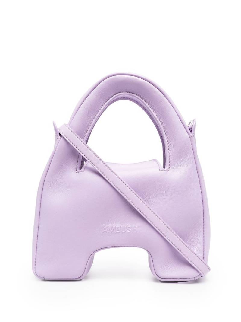 AMBUSH debossed-logo leather tote - Purple von AMBUSH