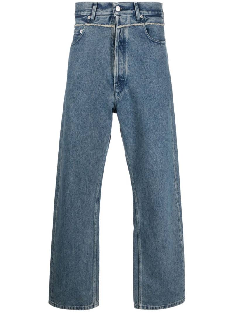 AMBUSH frayed-trim loose jeans - Blue von AMBUSH