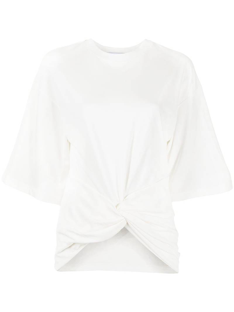 AMBUSH gathered crew-neck T-shirt - White von AMBUSH