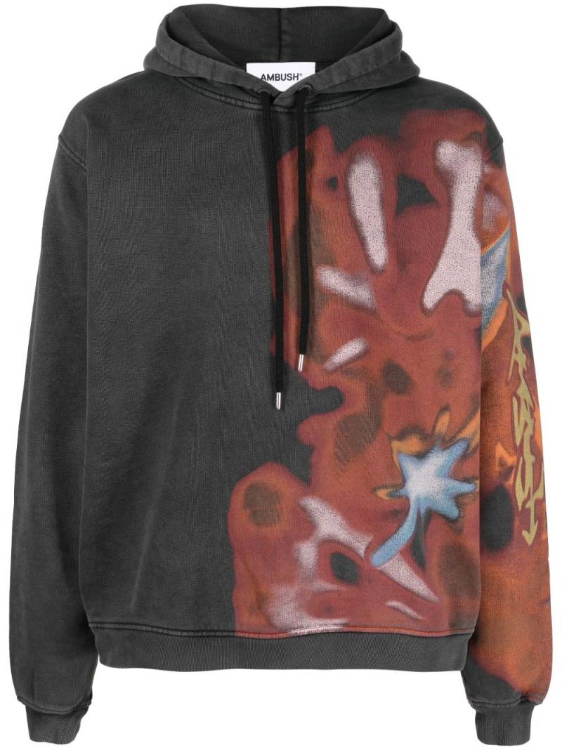 AMBUSH graphic-print cotton hoodie - Black von AMBUSH