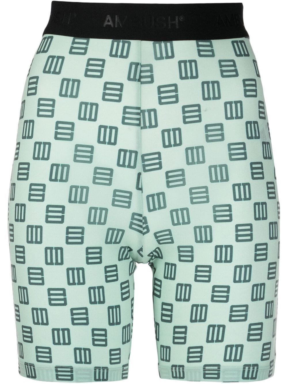 AMBUSH graphic print cycling shorts - Green von AMBUSH