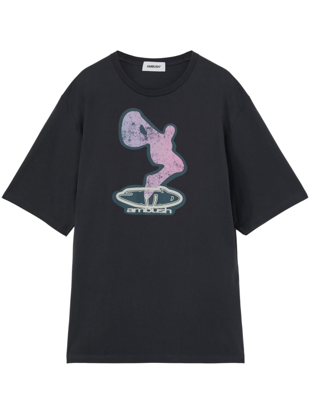 AMBUSH graphic-print side split T-shirt - Black von AMBUSH