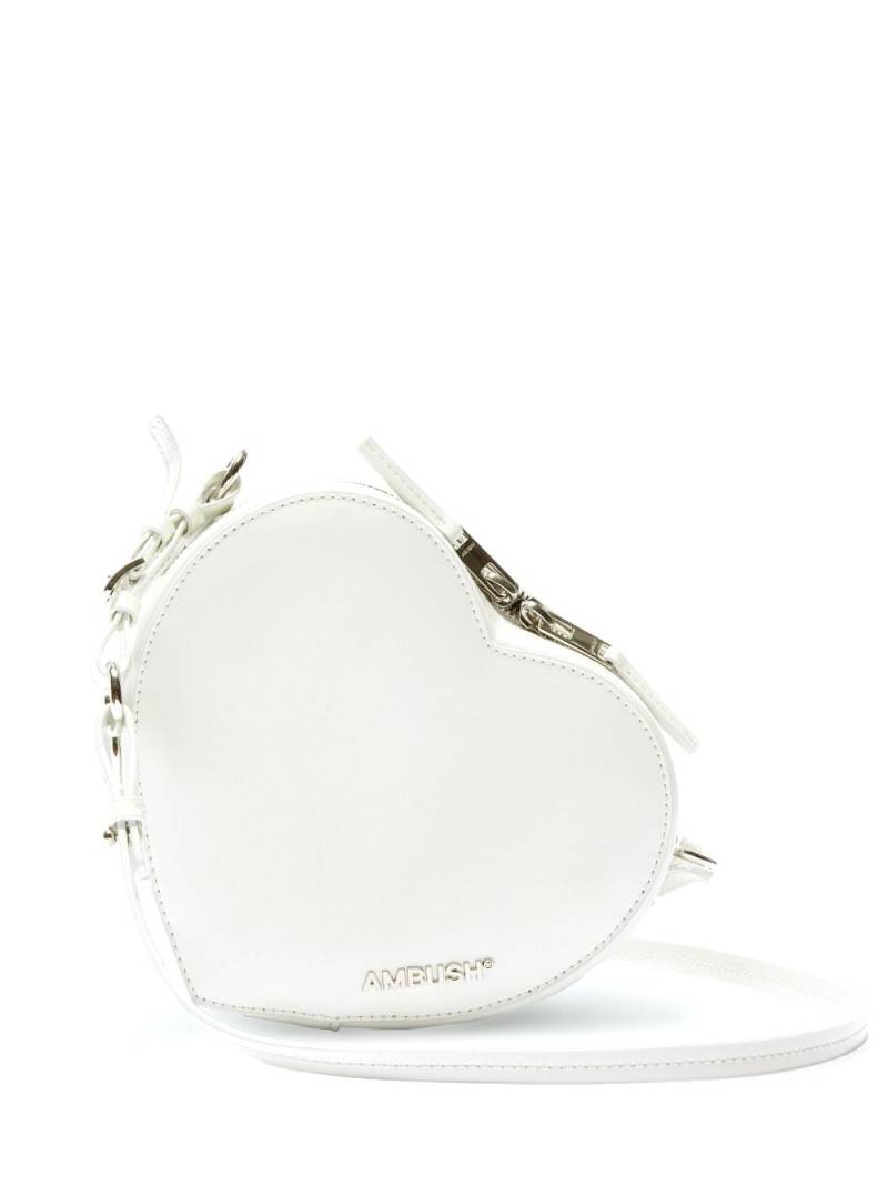 AMBUSH heart crossbody leather bag - White von AMBUSH