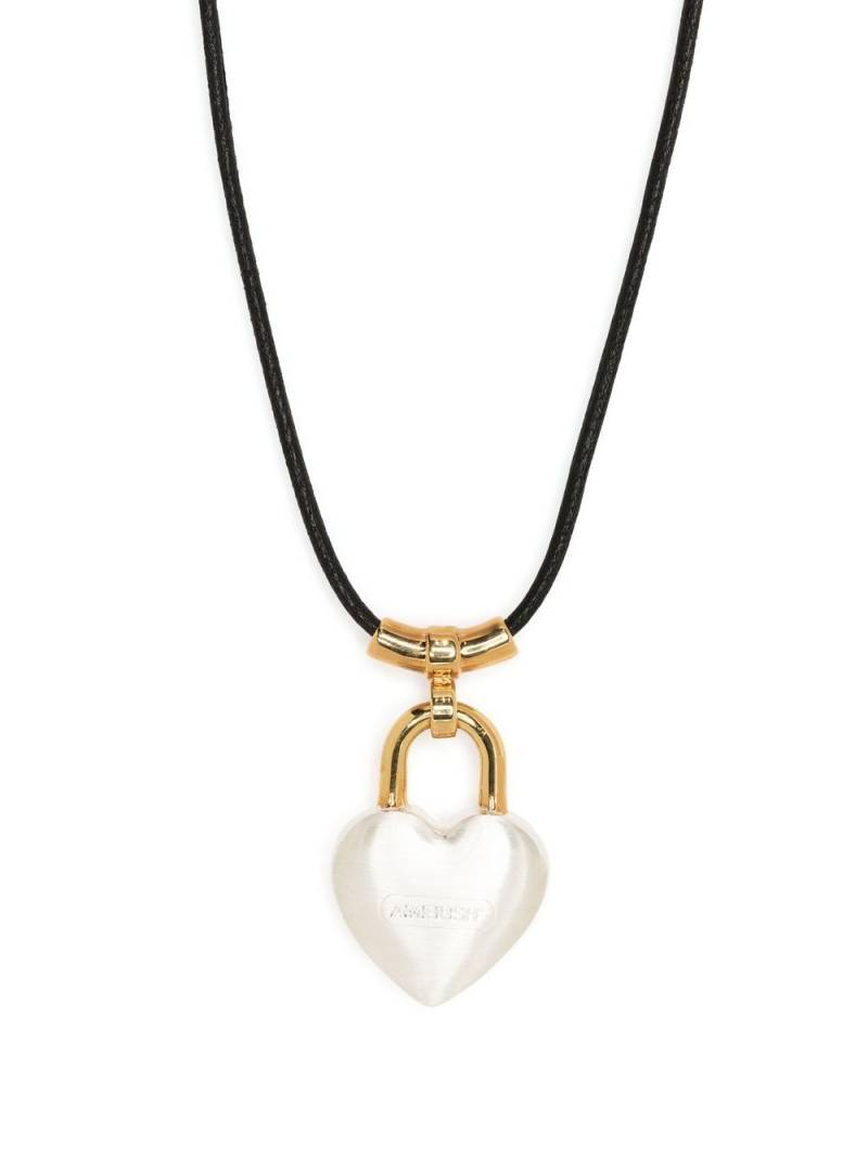 AMBUSH heart padlock pendant necklace - Silver von AMBUSH