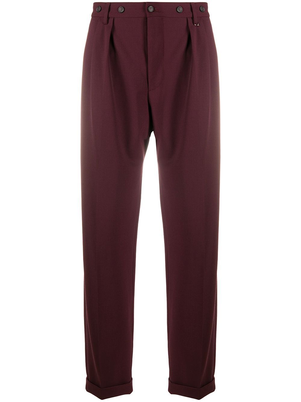 AMBUSH high-waisted pleat-detail trousers - Red von AMBUSH