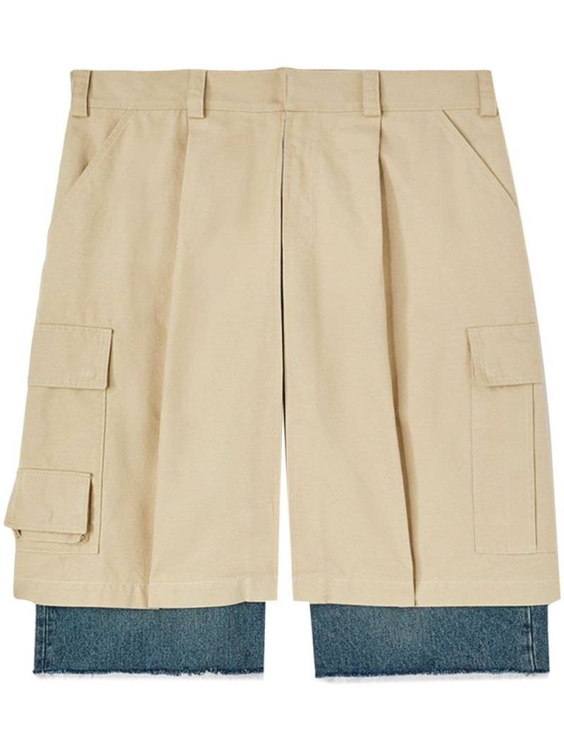 AMBUSH layered cargo shorts - Neutrals von AMBUSH