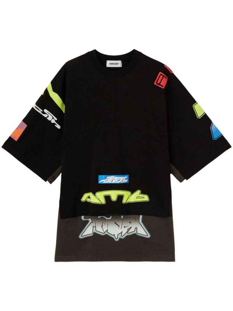 AMBUSH layered graphic-print T-shirt - Black von AMBUSH