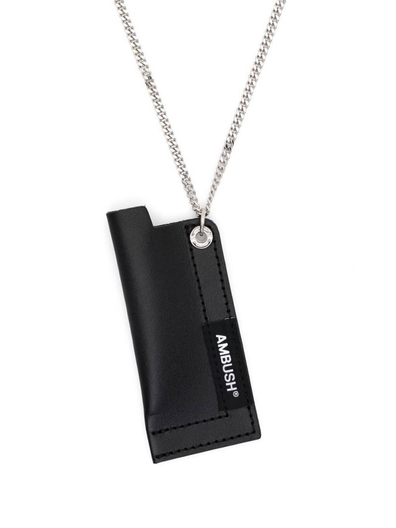 AMBUSH leather lighter case necklace - Black von AMBUSH