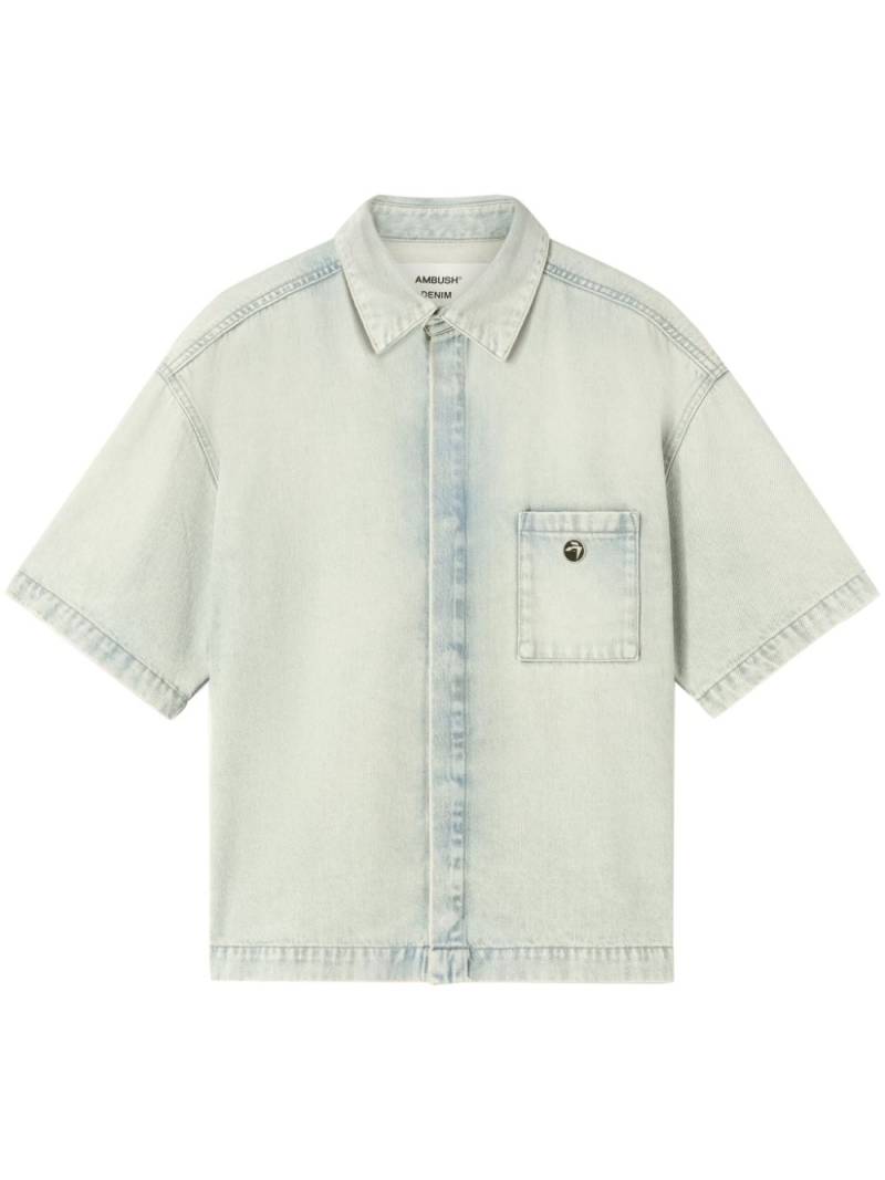 AMBUSH logo-appliqué denim shirt - Blue von AMBUSH