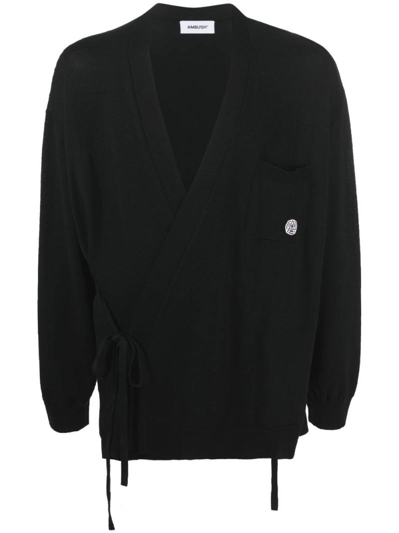 AMBUSH logo-embroidered cardigan - Black von AMBUSH