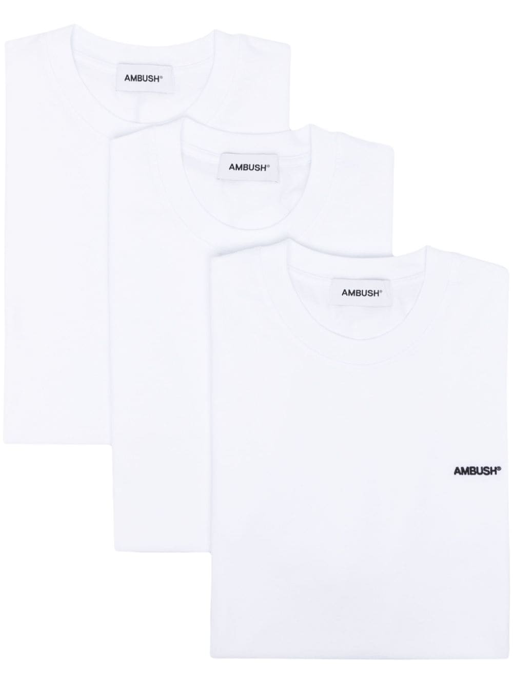 AMBUSH logo-embroidered cotton T-shirt (pack of three) - White von AMBUSH