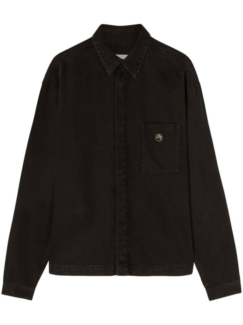 AMBUSH logo-embroidered cotton shirt - Black von AMBUSH