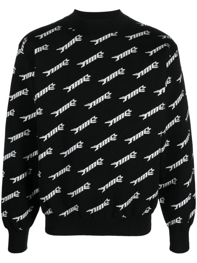 AMBUSH logo-intarsia crew-neck jumper - Black von AMBUSH