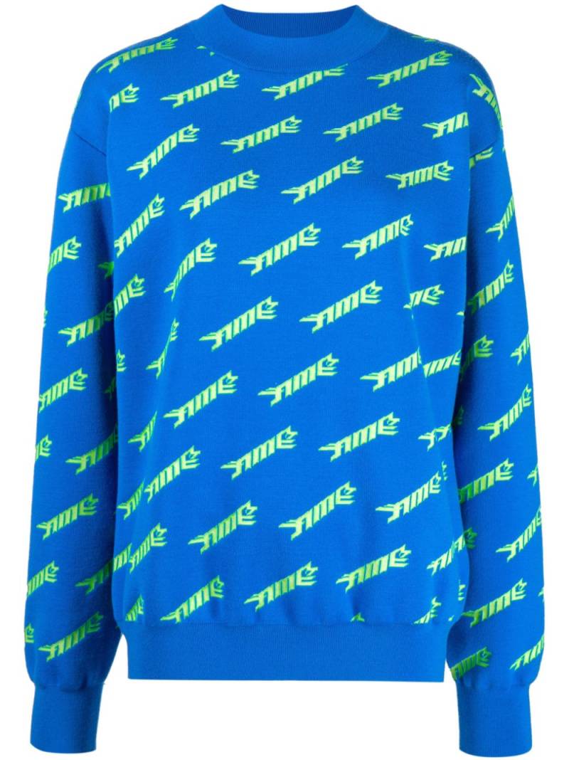 AMBUSH logo-intarsia jumper - Blue von AMBUSH