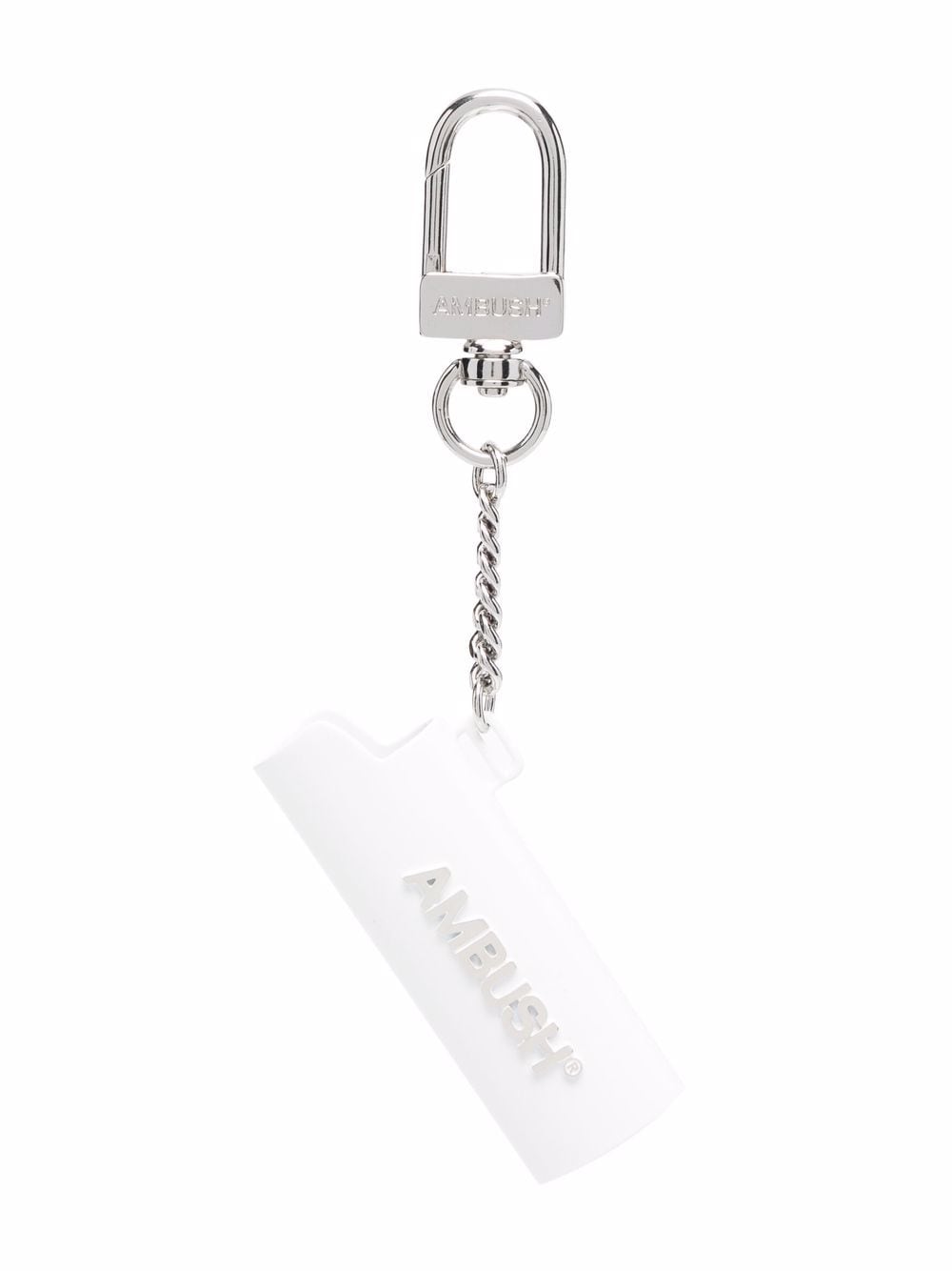 AMBUSH logo-lettering case keychain - White von AMBUSH