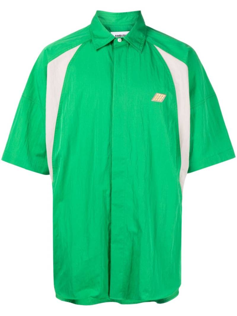 AMBUSH logo-patch dolman-sleeve shirt - Green von AMBUSH