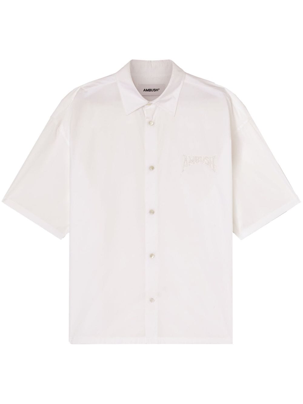 AMBUSH logo-patch semi-sheer shirt - White von AMBUSH