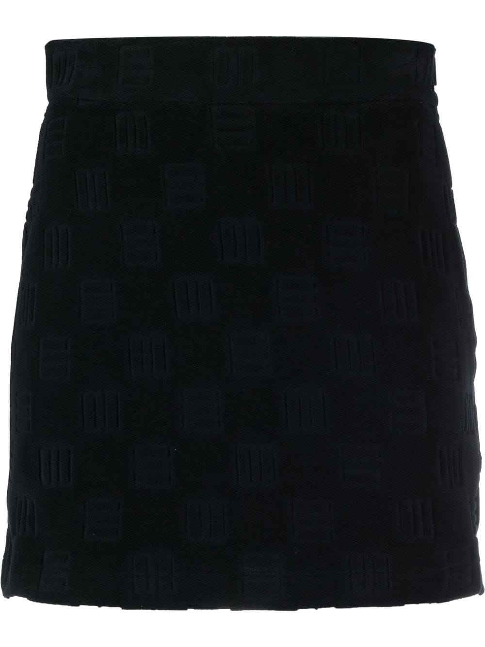 AMBUSH monogram-debossed mini skirt - Black von AMBUSH