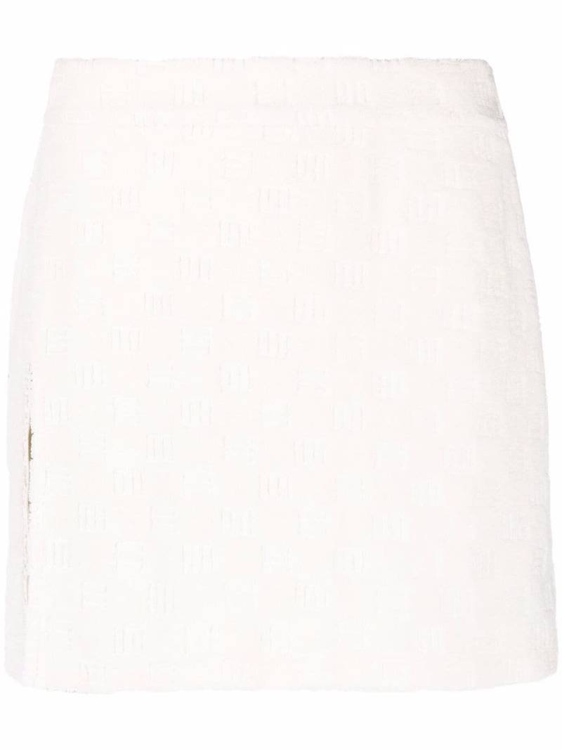 AMBUSH monogram-debossed mini skirt - Neutrals von AMBUSH