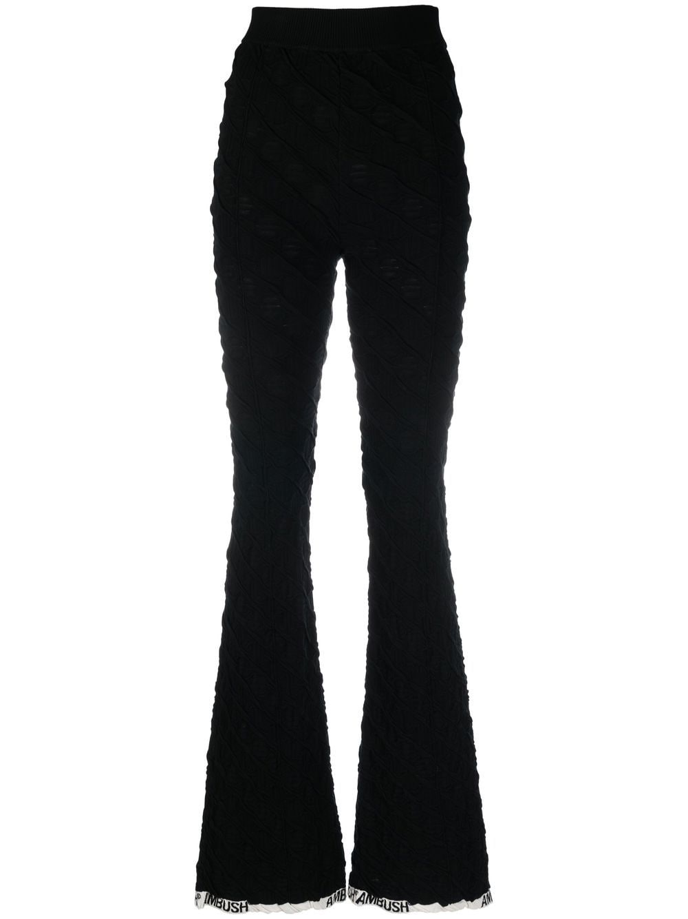 AMBUSH monogram flared trousers - Black von AMBUSH