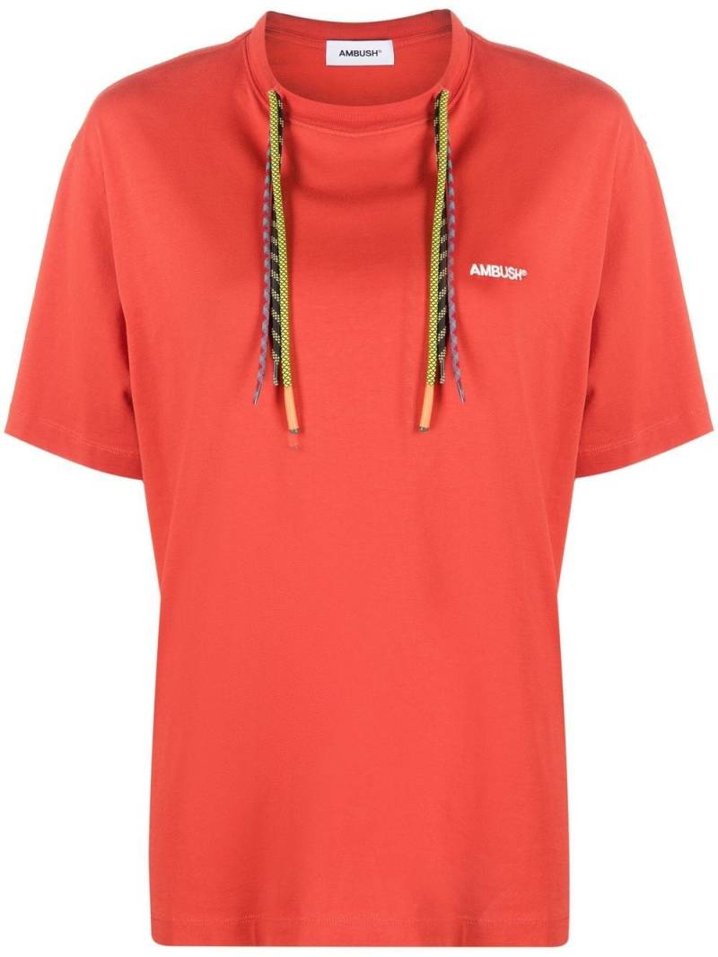 AMBUSH multi-cord logo-print T-shirt - Red von AMBUSH