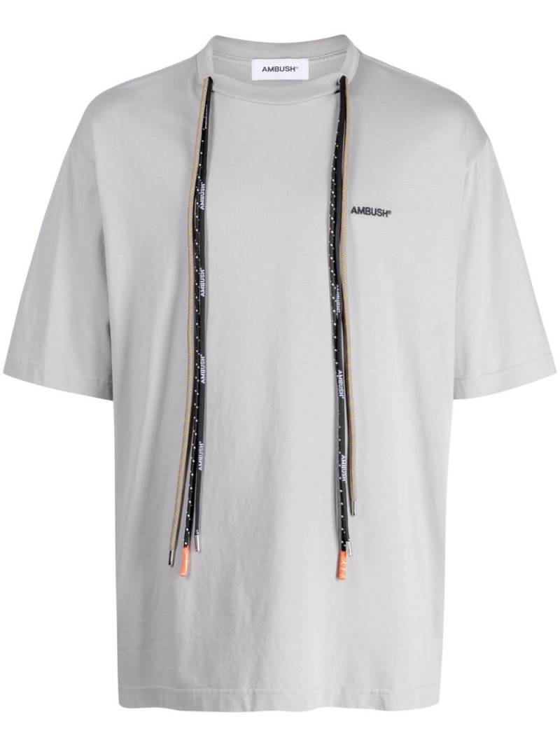 AMBUSH multicord-detail cotton T-shirt - Grey von AMBUSH