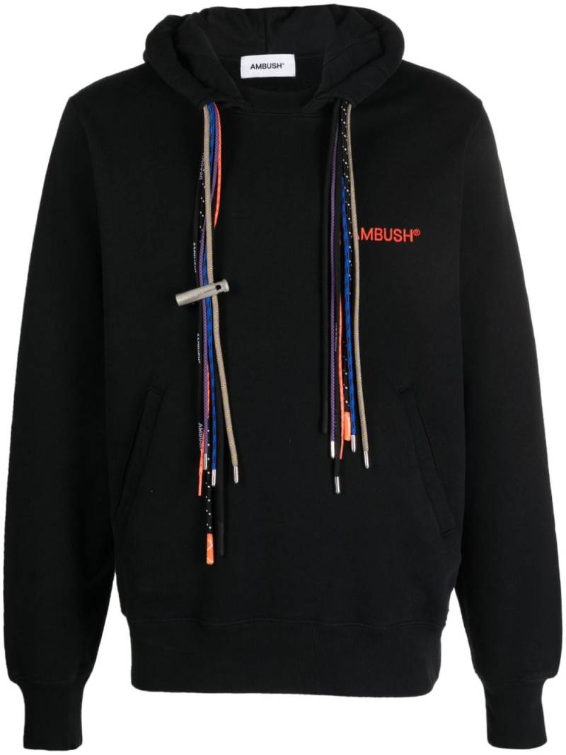 AMBUSH multicord-drawstring cotton hoodie - Black von AMBUSH