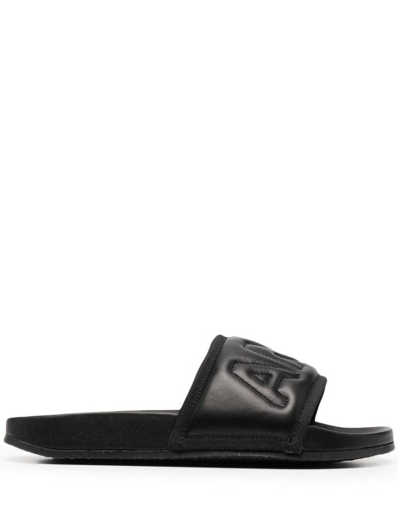 AMBUSH padded leather slides - Black von AMBUSH