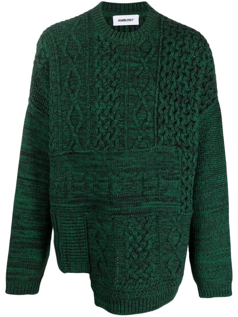 AMBUSH patchwork knitted jumper - Green von AMBUSH