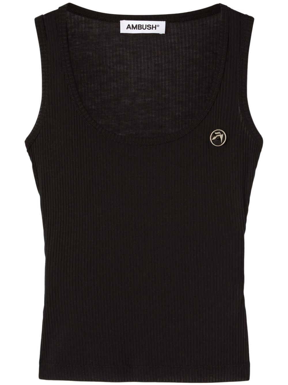 AMBUSH round-neck ribbed-knit top - Black von AMBUSH