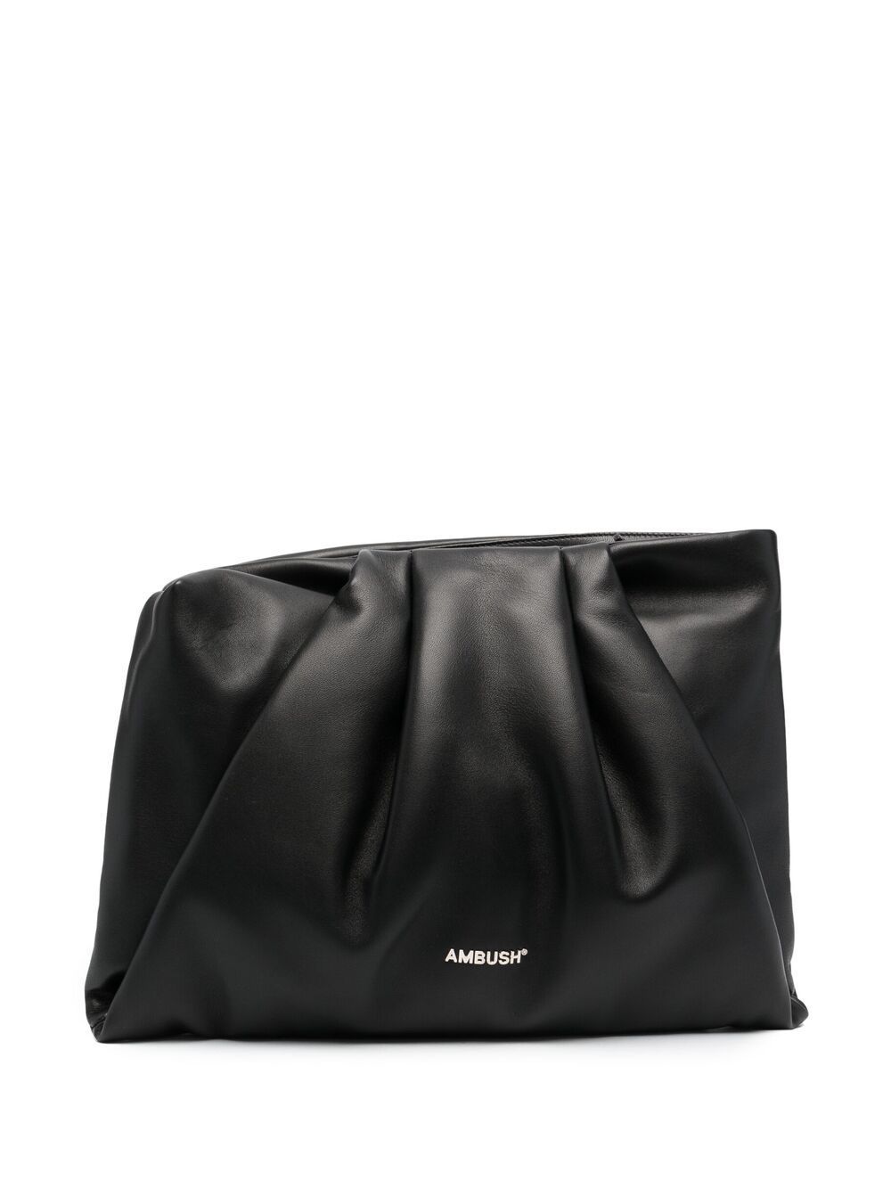 AMBUSH large ruched clutch bag - Black von AMBUSH