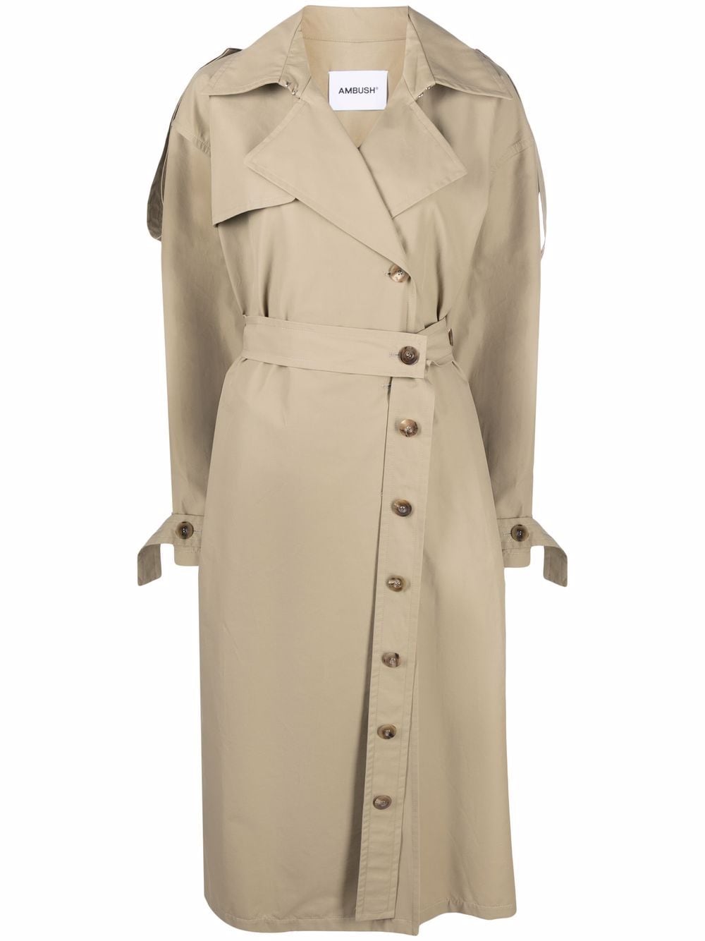 AMBUSH side-slit trench coat - Neutrals von AMBUSH