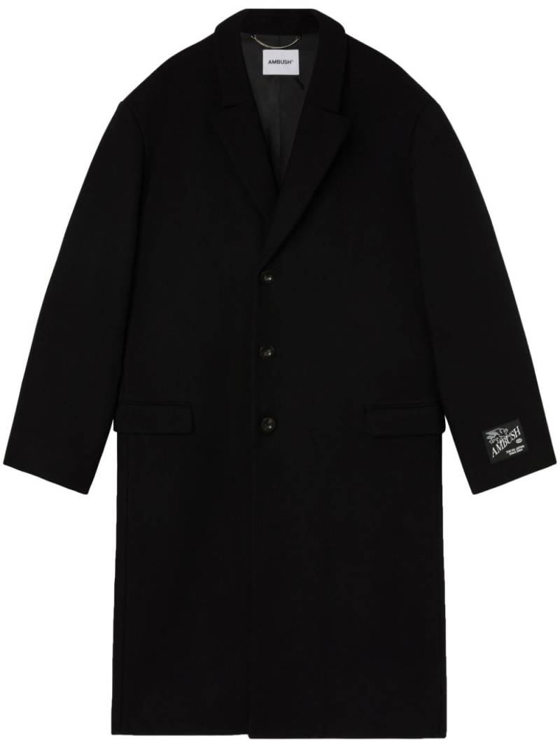 AMBUSH single-breasted virgin-wool coat - Black von AMBUSH