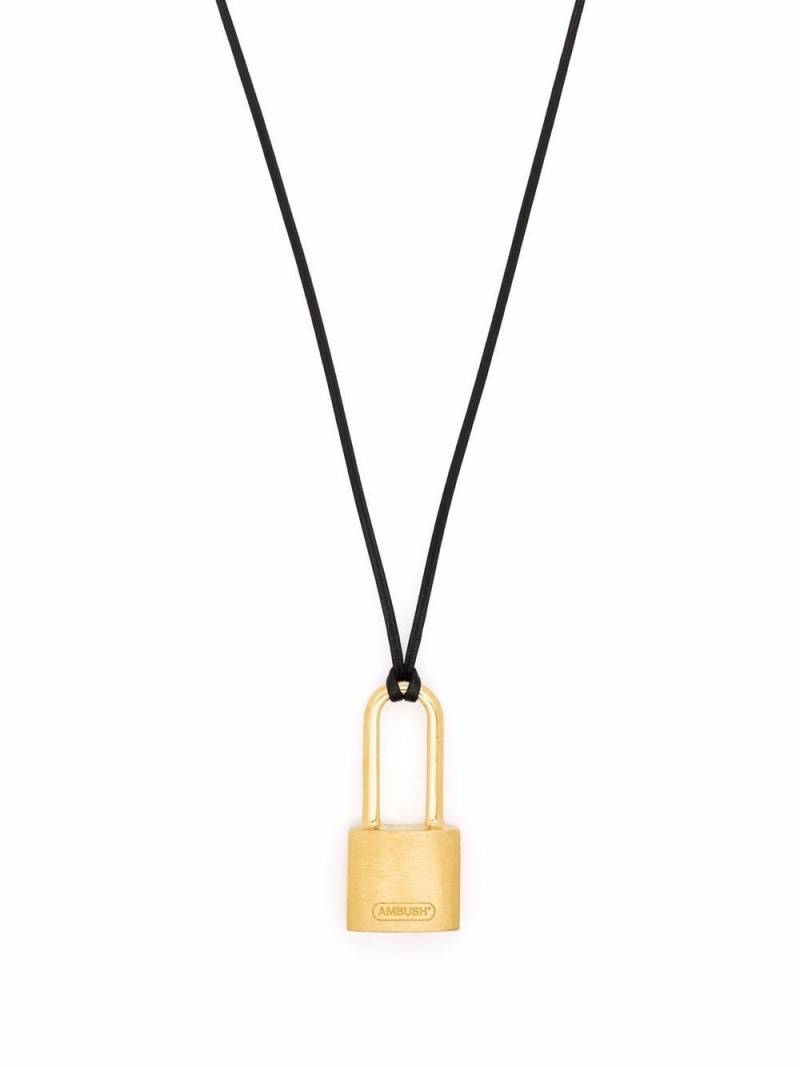 AMBUSH small padlock necklace - Black von AMBUSH