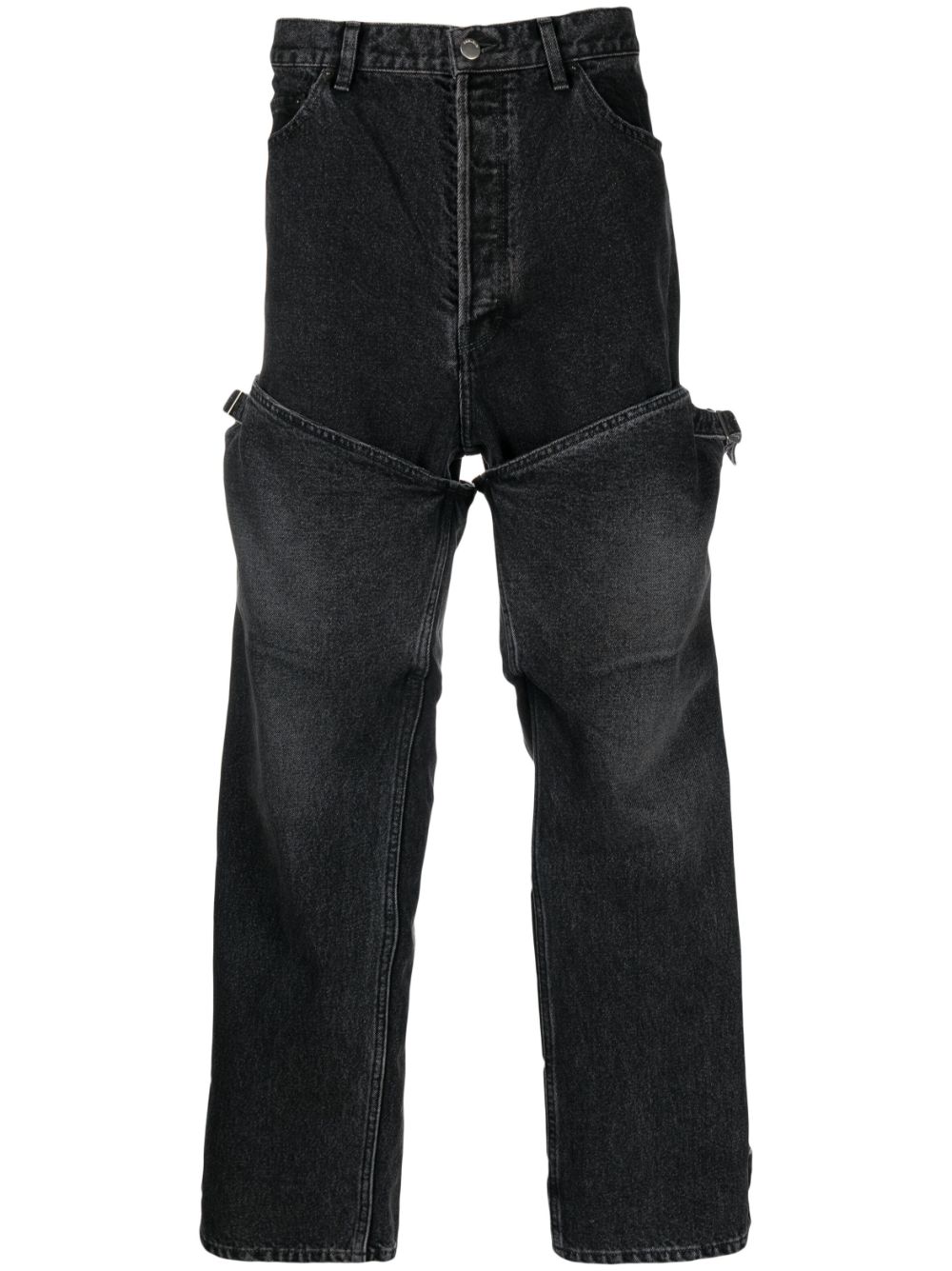 AMBUSH straight-leg panelled jeans - Black von AMBUSH