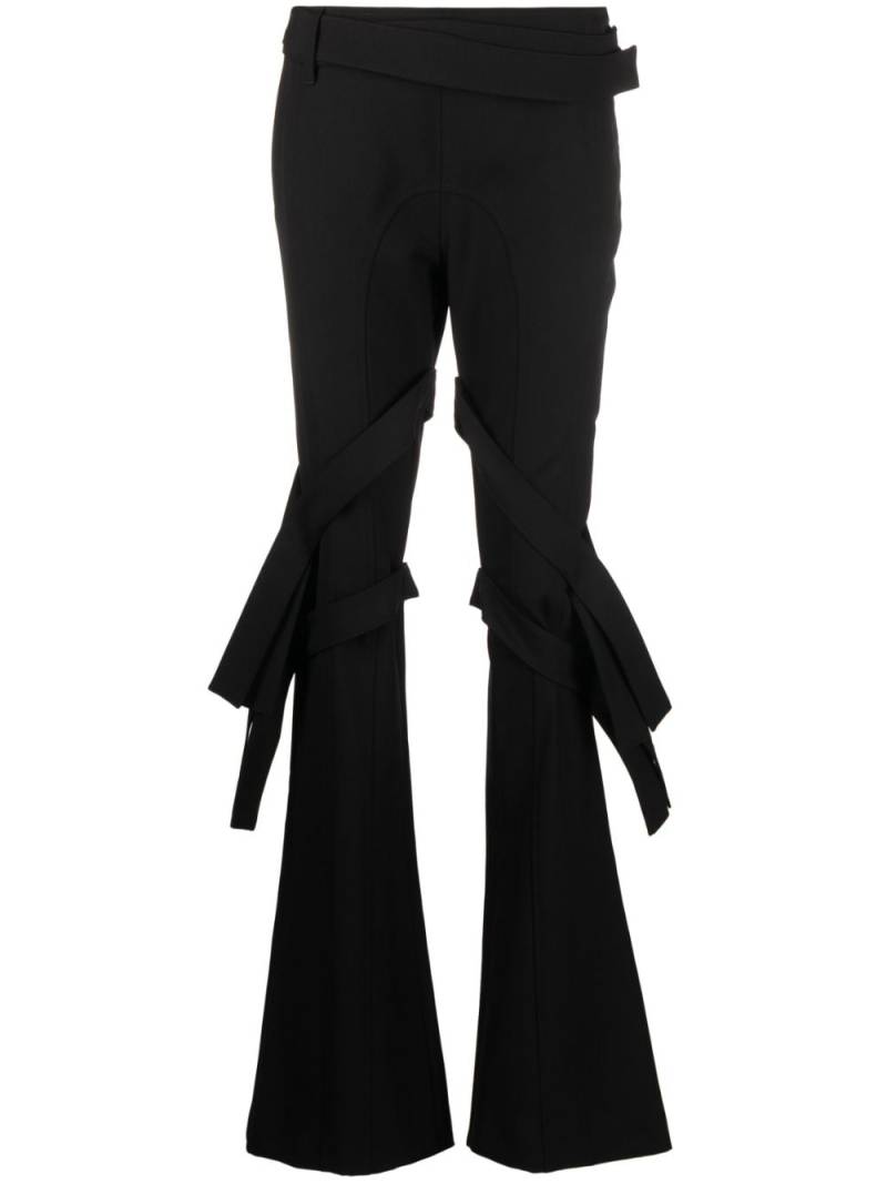 AMBUSH strap-detail flared trousers - Black von AMBUSH