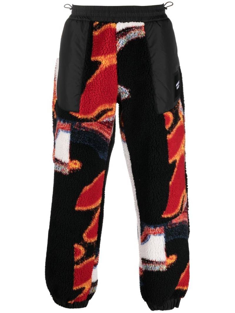 AMBUSH teddy-jacquard printed sweatpants - Black von AMBUSH