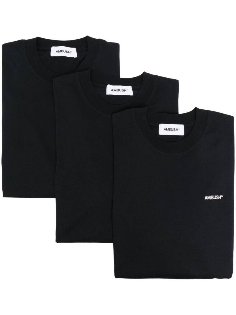 AMBUSH three-pack logo-print T-shirts - Black von AMBUSH