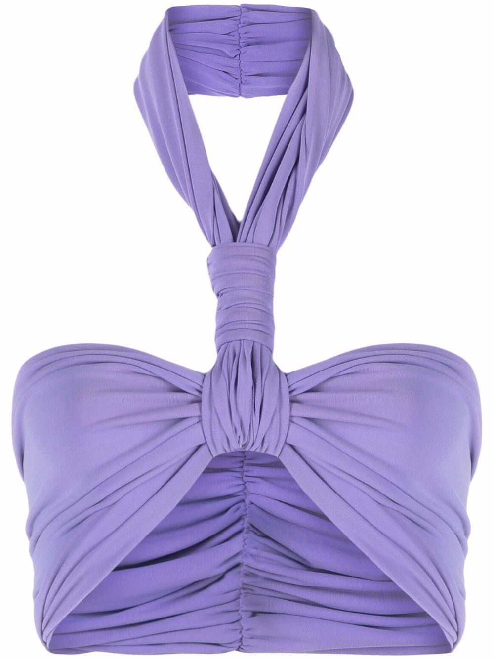 AMBUSH twist halterneck ruched cropped top - Purple von AMBUSH