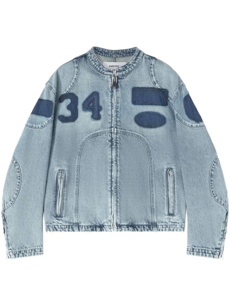 AMBUSH varsity-style denim jacket - Blue von AMBUSH