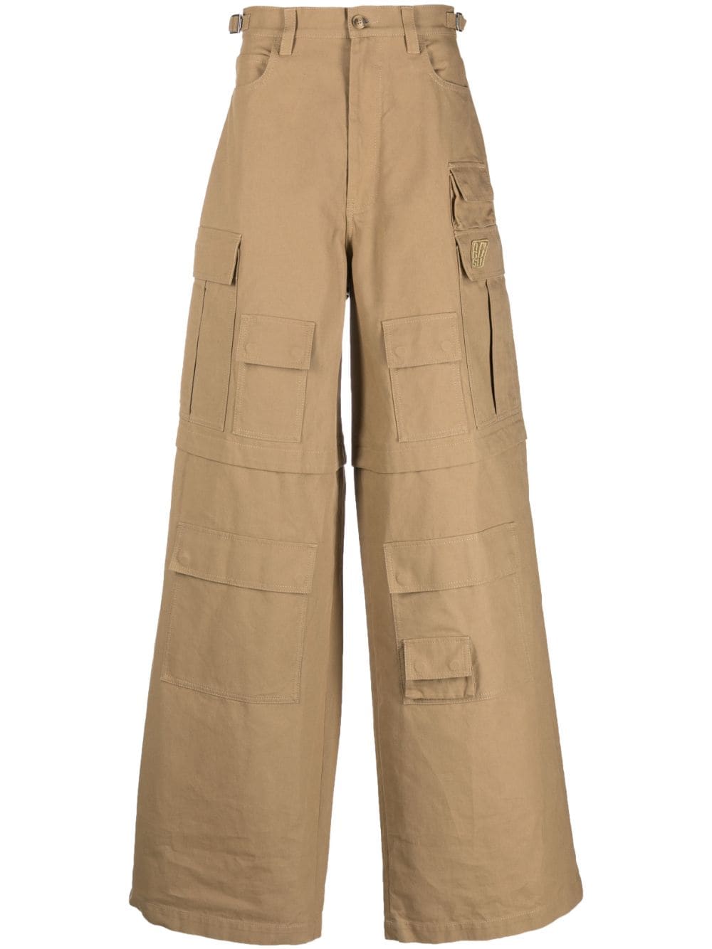 AMBUSH wide-leg cotton trousers - Neutrals von AMBUSH