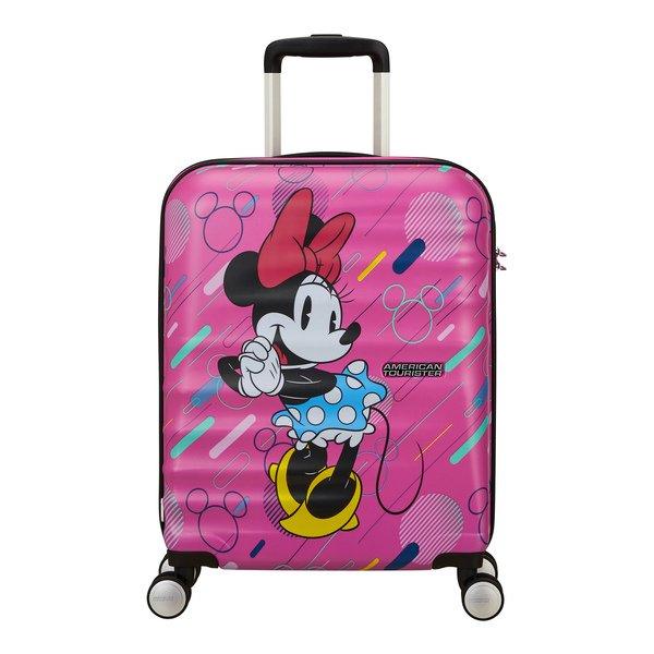 Hartschalenkoffer, Spinner Unisex Rosa Bedruckt 55 CM von AMERICAN TOURISTER