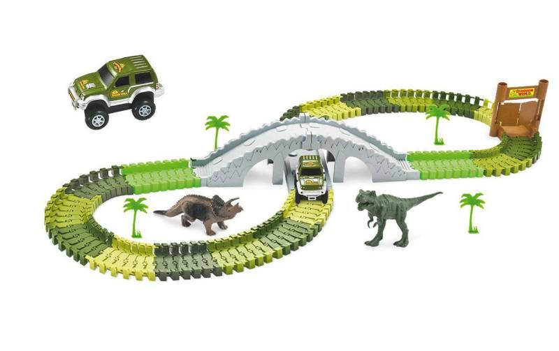 Amewi Autorennbahn »Magic Traxx Dino-Park Mini Set mit Brücke« von AMEWI