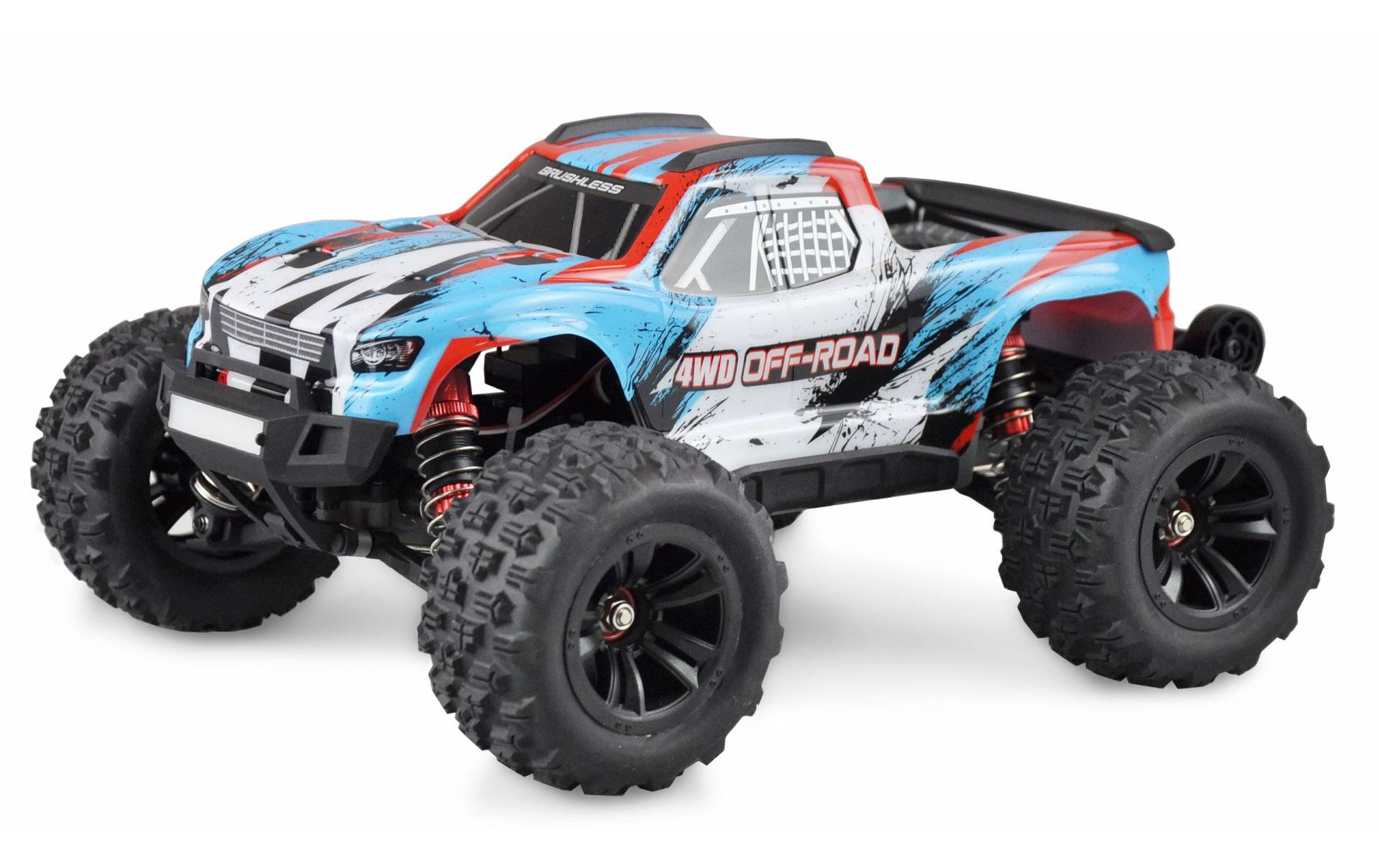 Amewi RC-LKW »Monster Truck Hyper GO Brushless 4WD, Blau/Weiss, RTR« von AMEWI