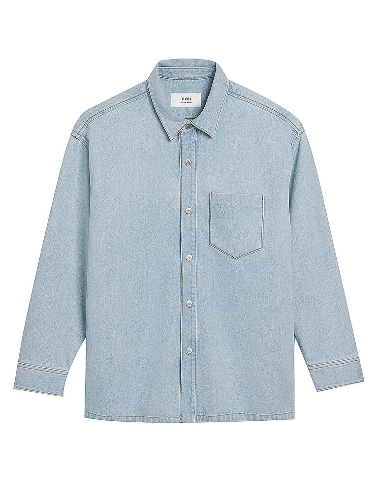 AMI PARIS Hemd Overshirt hellblau | L von AMI PARIS